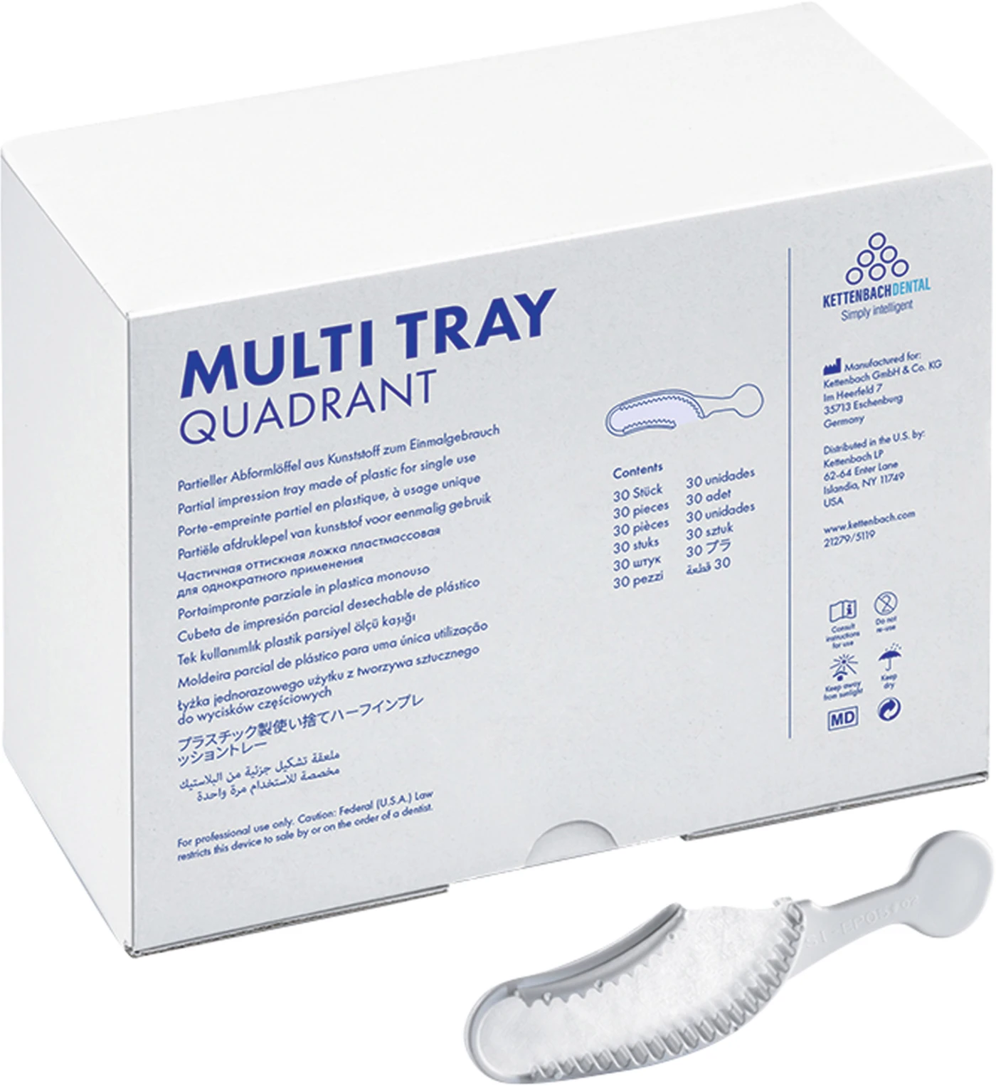 Multi Tray Packung 30 Stück Quadrant