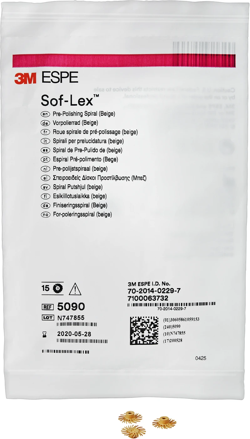 Sof-Lex™ Finier- und Polierräder Refill Packung 15 Finierräder beige