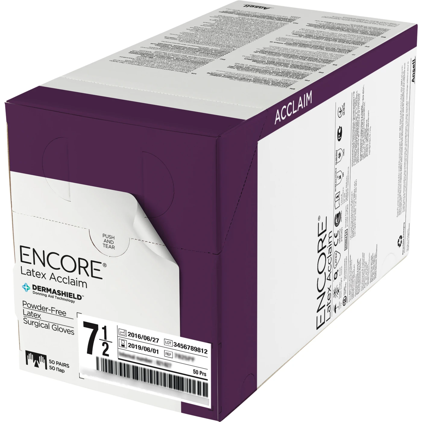 ENCORE® Latex Acclaim Packung 50 Paar puderfrei, natur, Größe 5,5