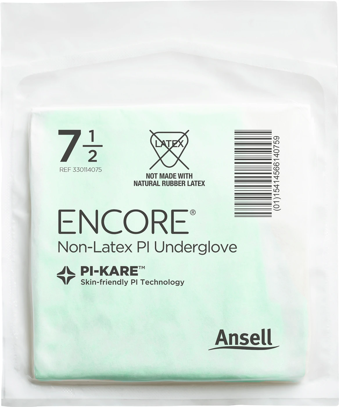 ENCORE® Non-Latex PI Underglove Packung 50 Paar Handschuhe grün, puderfrei, steril, Größe 5,5