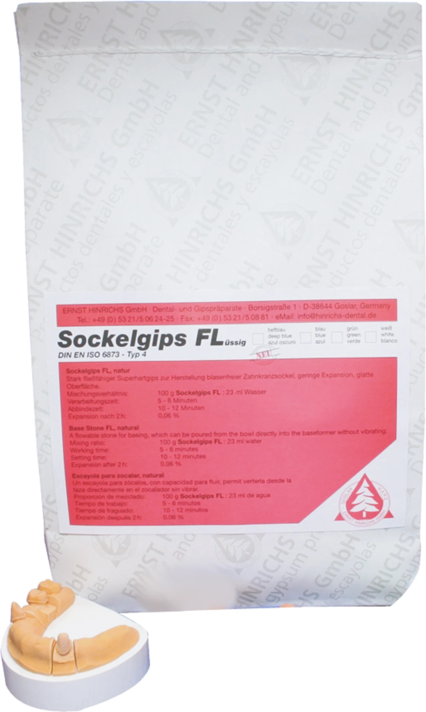 Sockelgips FL Sack 25 kg weiß