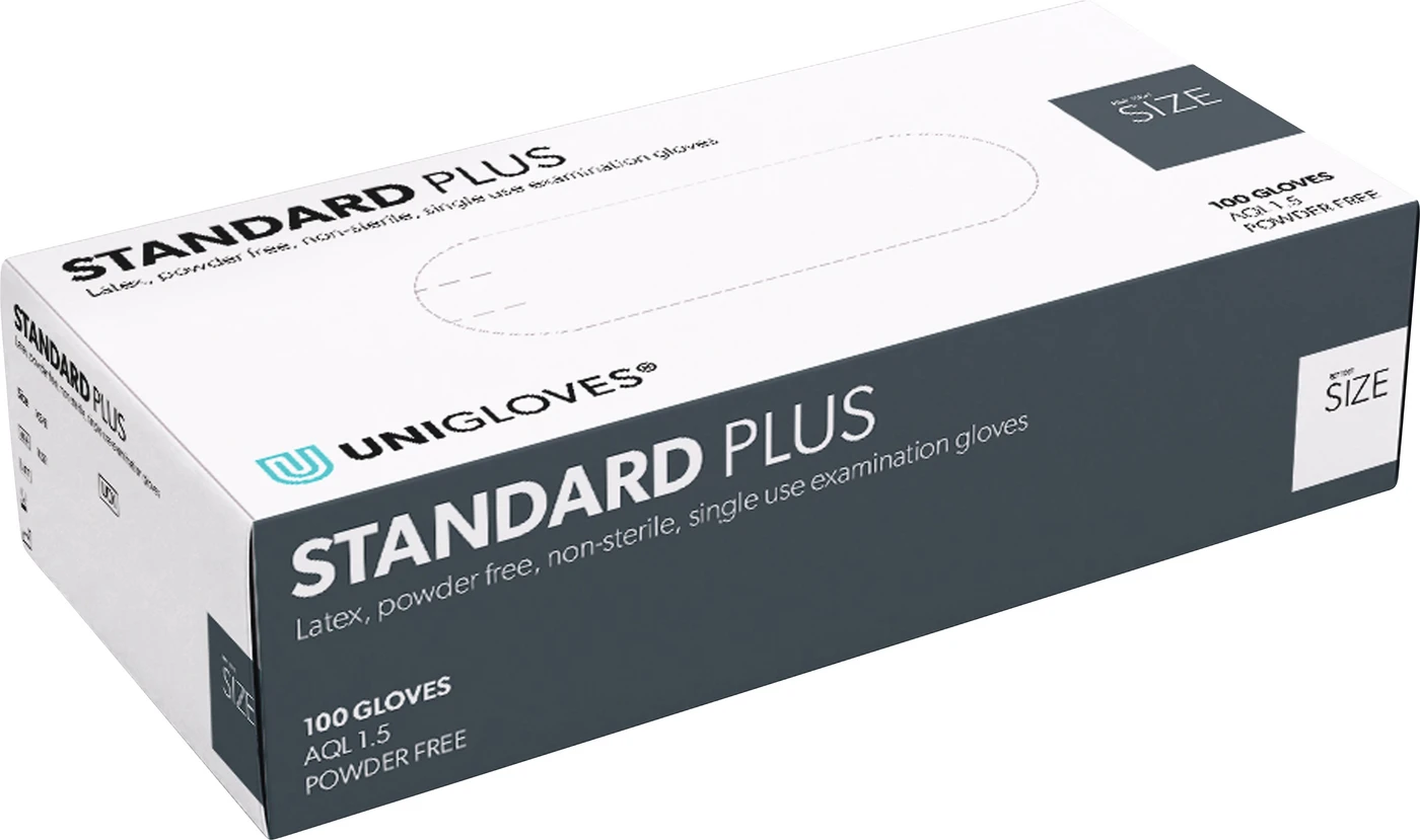 STANDARD PLUS Packung 100 Stück puderfrei, naturlatex, M