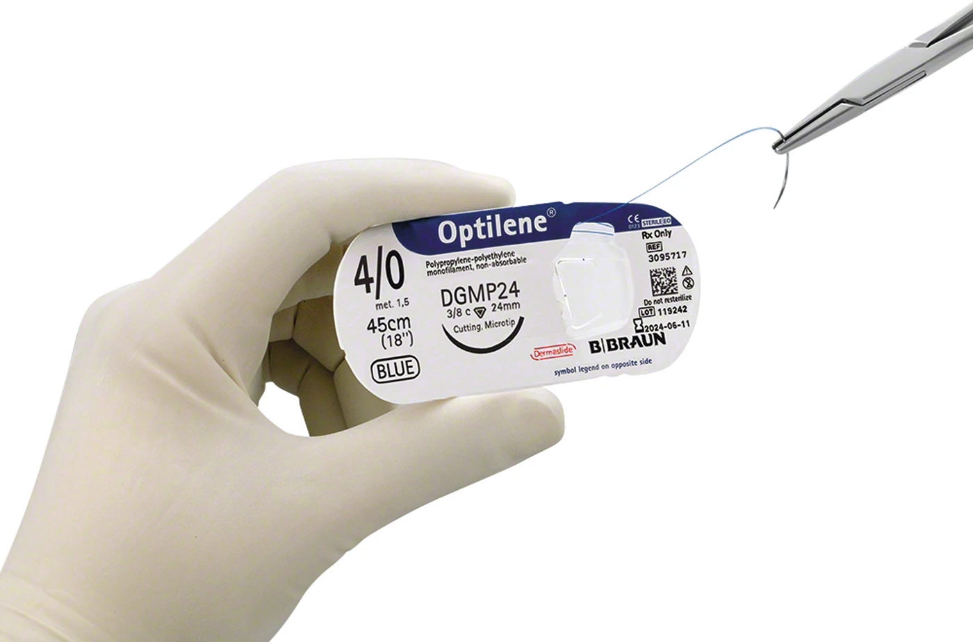 Optilene® Packung 12 Stück 45 cm, USP 5/0, DSMP16 Optilene® Packung 12 Stück 45 cm, USP 5/0, DSMP16