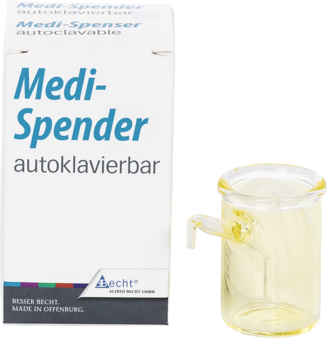 Medi-Spender-Gläschen Stück gelb