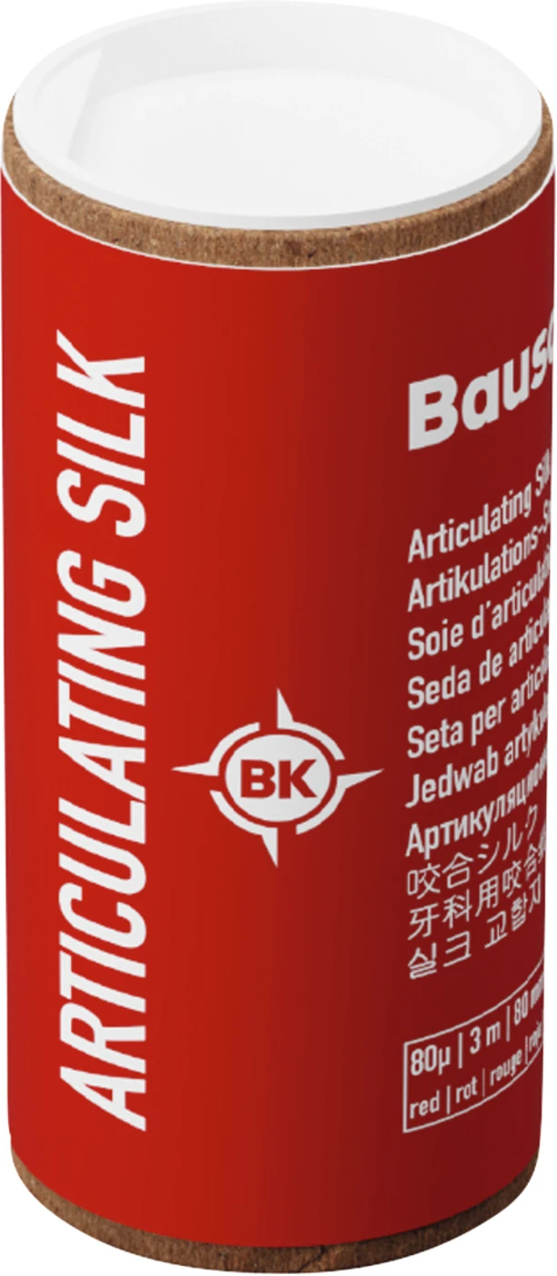 ARTIKULATIONS-SEIDE 80 µ Rolle 3 m rot, 80 mm, BK 06