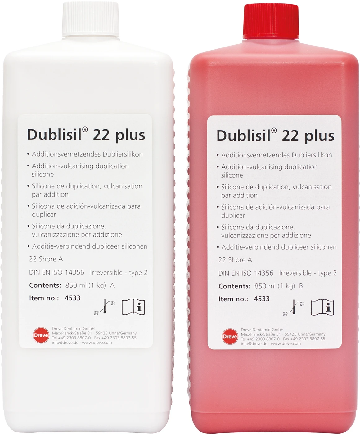 Dublisil® 22 plus Packung 850 ml Flasche A, 850 ml Flasche B