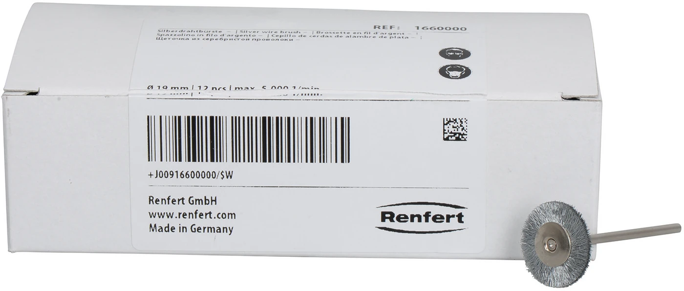 Silberdrahtbürste, moniert Packung 12 Stück HP, Ø 19 mm Silberdrahtbürste, moniert Packung 12 Stück HP, Ø 19 mm