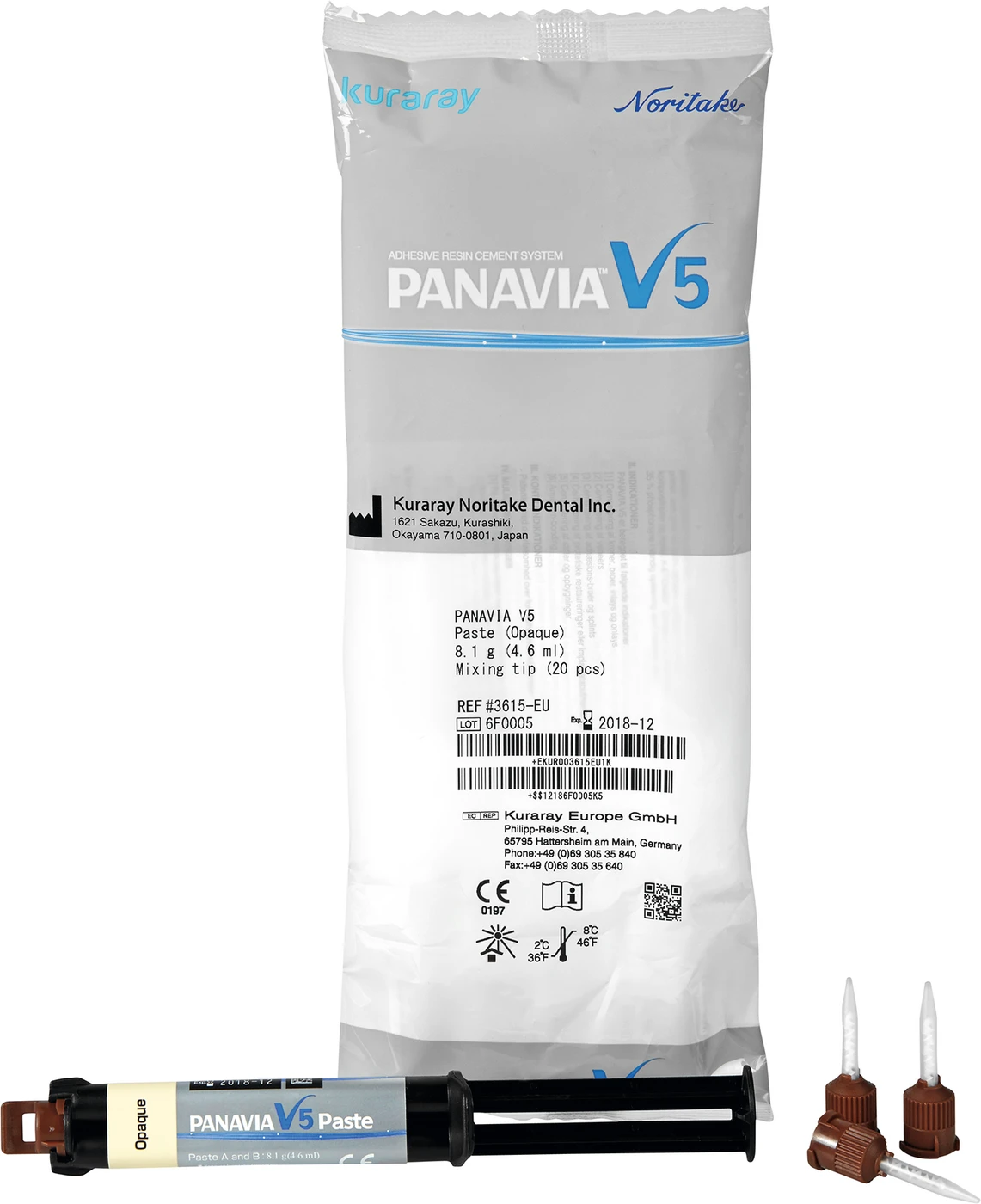 PANAVIA™ V5 Packung 4,6 ml Spritze opaque, 20 Mixing Tips