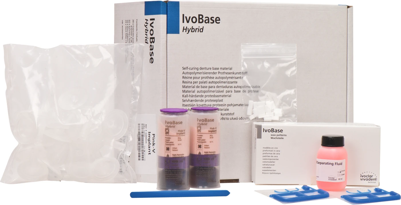 IvoBase® Hybrid Kapsel Set 20 vordosierte Kapseln pink-V implant