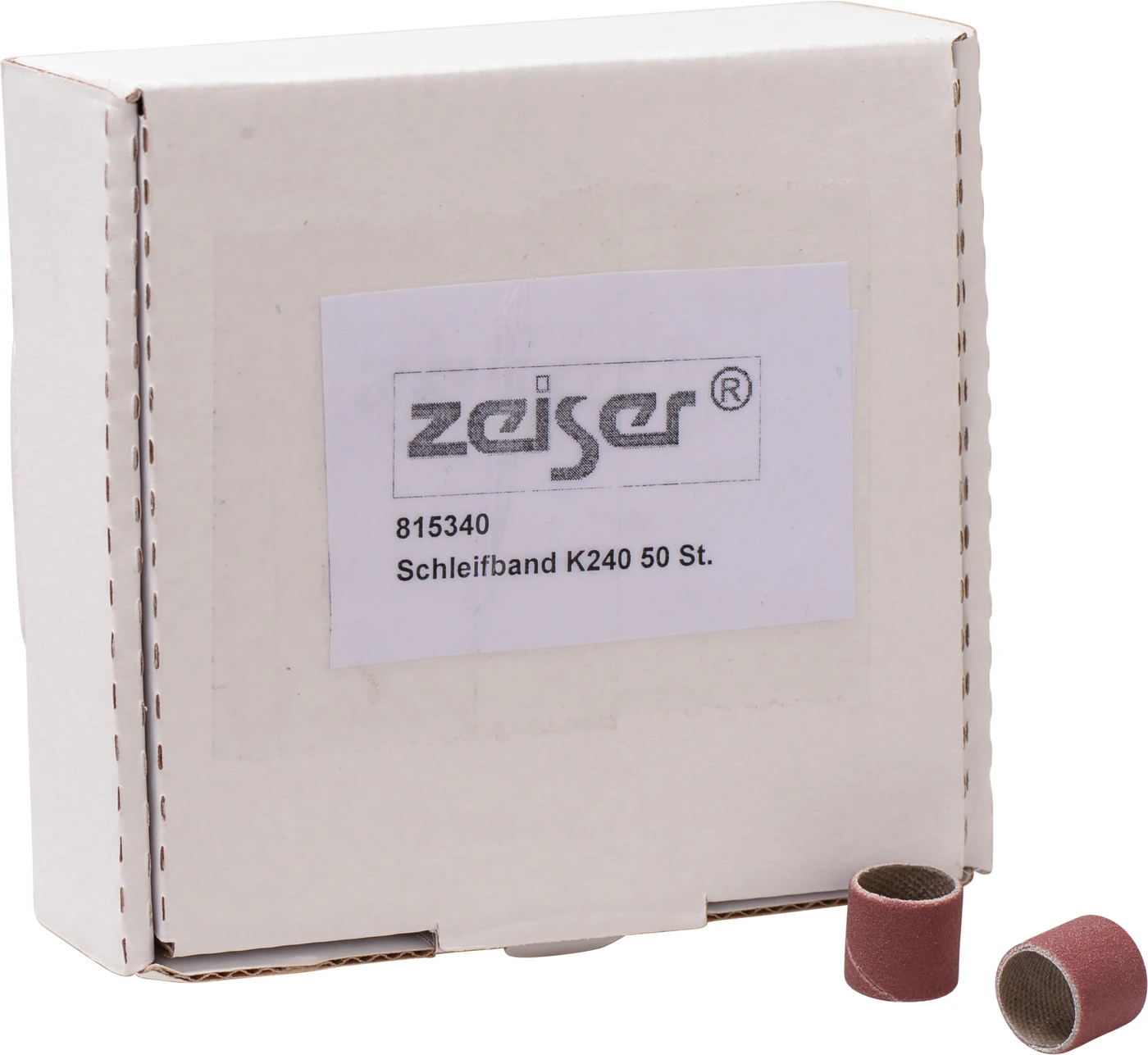 Schleifband Packung 50 Stück Korn 240 für Walze 12 x 13 mm