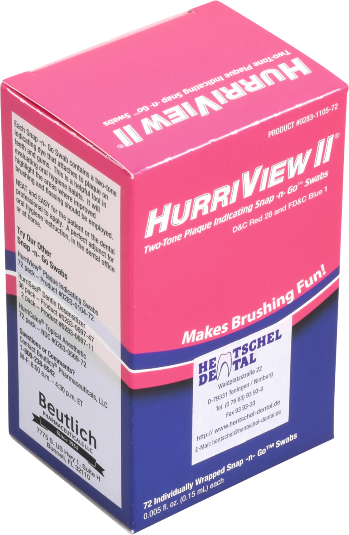 Hurriview II Plaque Indicator Packung 72 Stück blau