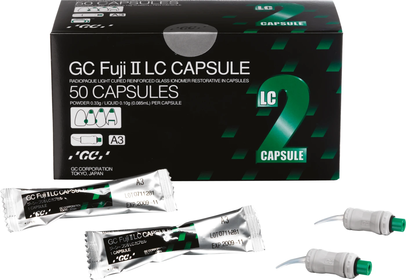 GC Fuji® II LC Capsule Improved Packung 50 Kapseln A3