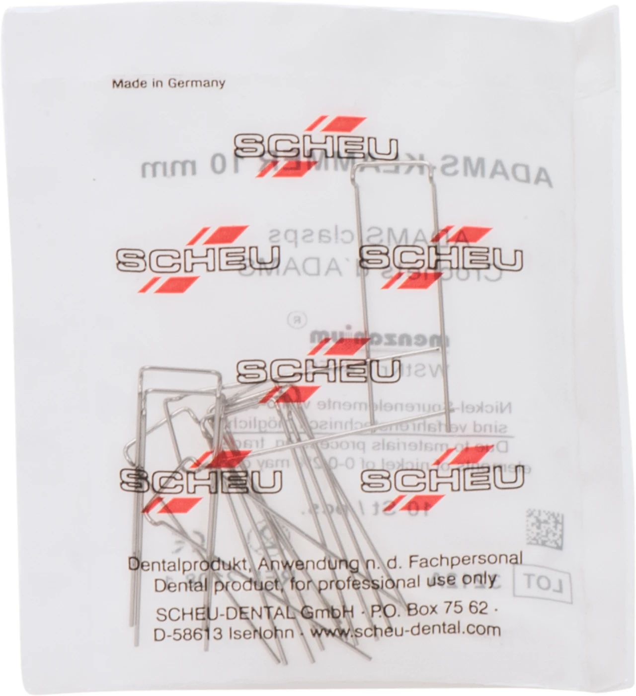 Klammern für KFO Packung 10 Adams-Klammern, 10 mm breit Ø 0,7 mm Klammern für KFO Packung 10 Adams-Klammern, 10 mm breit Ø 0,7 mm