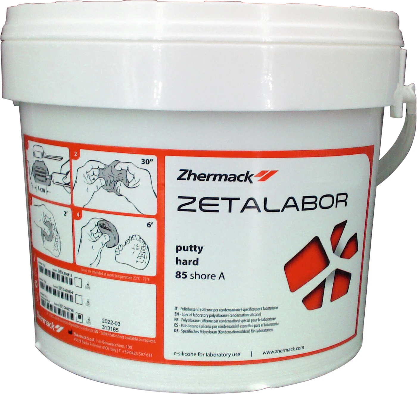 ZETALABOR Packung 5 kg Eimer, 2 x 60 ml Indurent Gel
