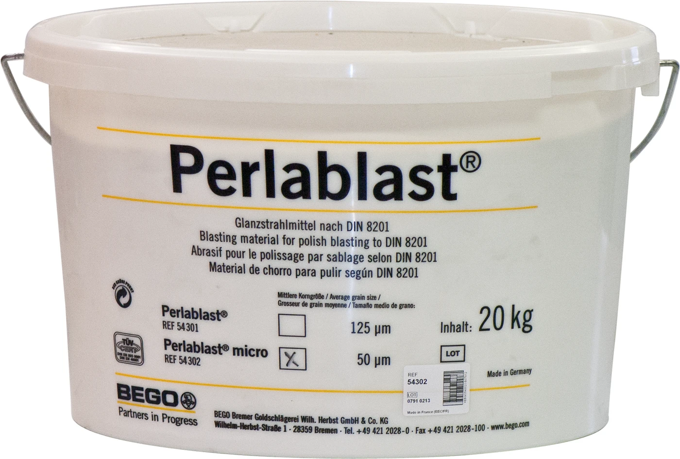 Perlablast® Eimer 20 kg 50 µm