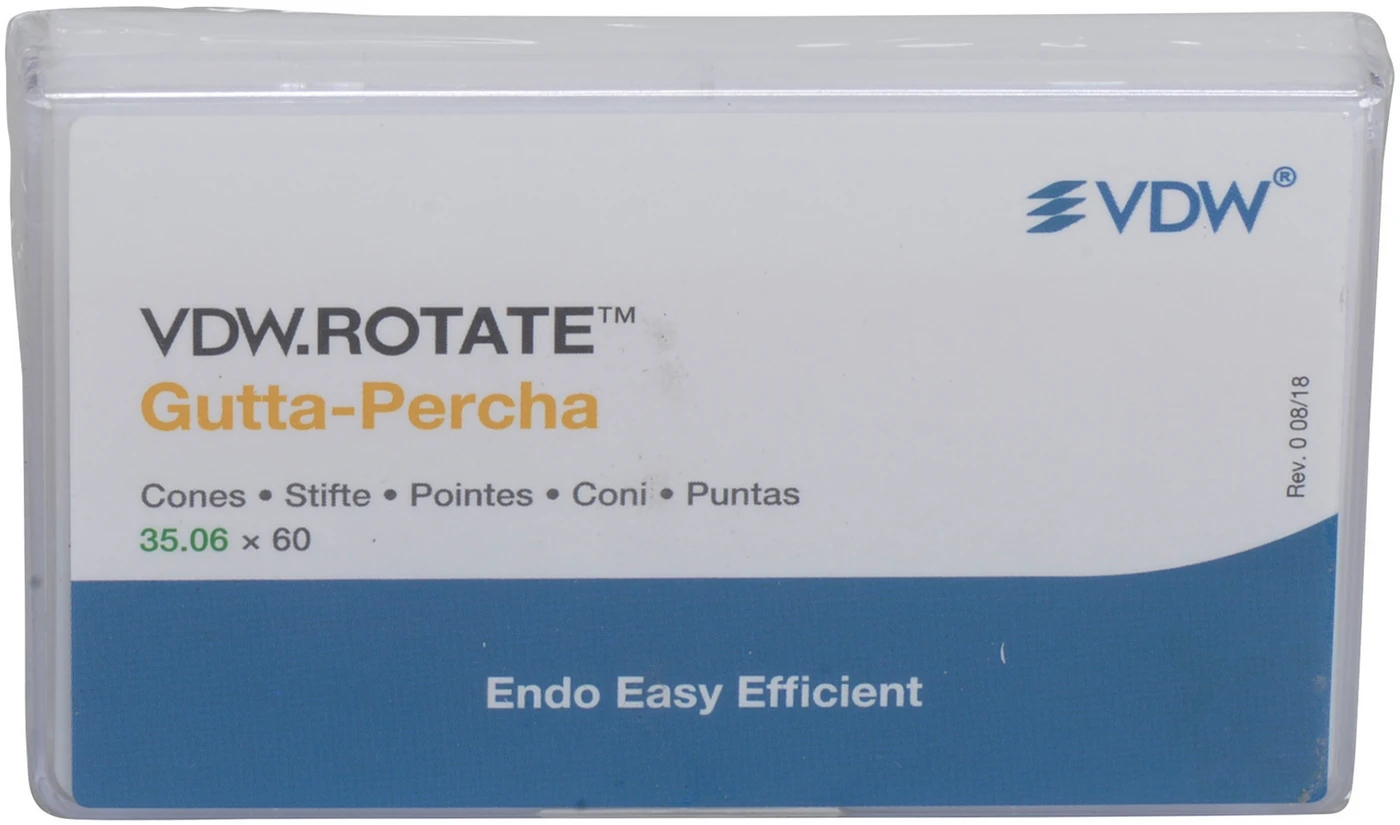 VDW.ROTATE™ Gutta-Percha Packung 60 Stück Taper.06 ISO 035 VDW.ROTATE™ Gutta-Percha Packung 60 Stück Taper.06 ISO 035