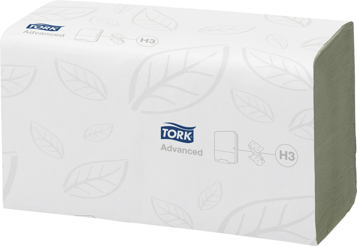 TORK® Zickzack Handtücher (V-Falz) H3 System Karton 15 x 250 Stück 2-lagig, grün, 24,8 x 23 cm