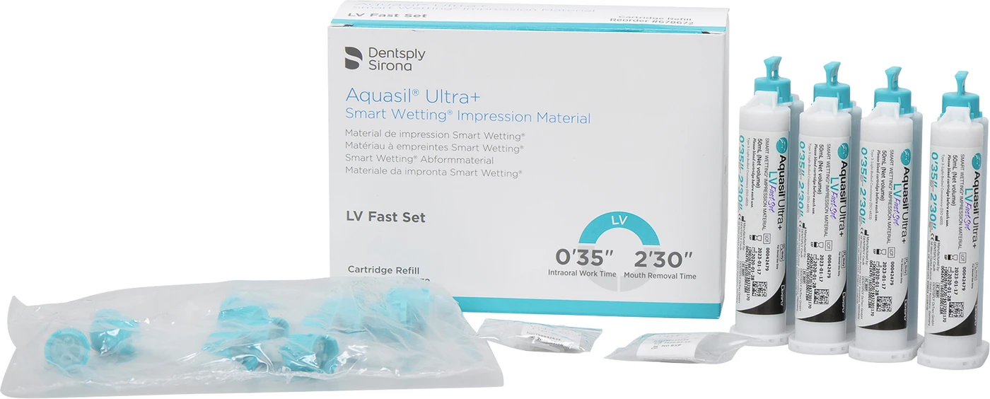 Aquasil® Ultra+ Nachfüllpackung 4 x 50 ml Doppelkartusche LV Fast Set, Zubehör