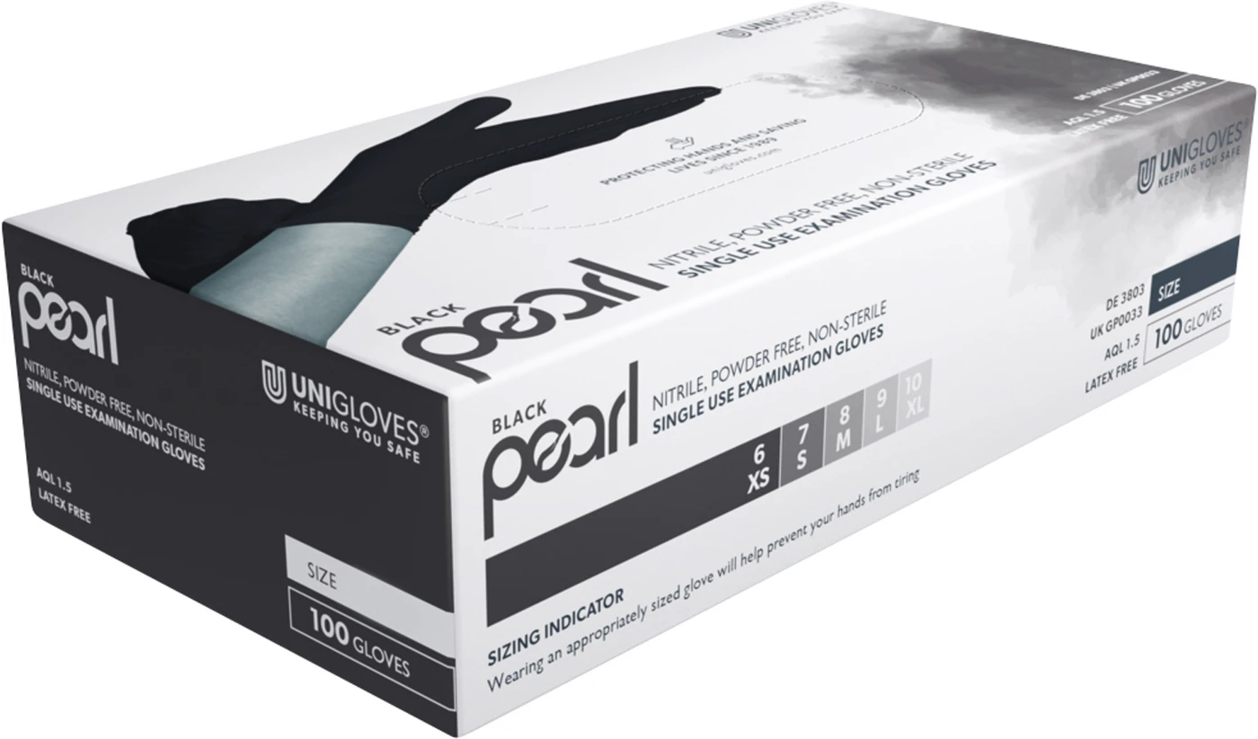 BLACK PEARL Packung 100 Stück puderfrei, schwarz, XL