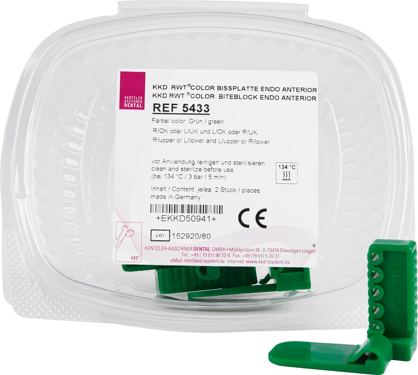 RWT® Bissplatten Packung 8 Bissplatten Endo, Anterior