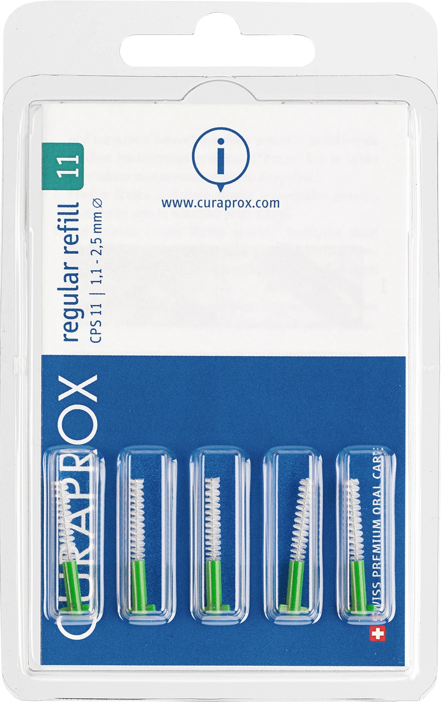 CURAPROX CPS regular Packung 5 Stück 11 grün, Ø 2,5 mm CURAPROX CPS regular Packung 5 Stück 11 grün, Ø 2,5 mm