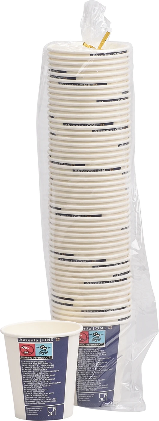 Akzenta ONE Pappbecher Karton 20 x 50 Stück white, 180 ml Akzenta ONE Pappbecher Karton 20 x 50 Stück white, 180 ml