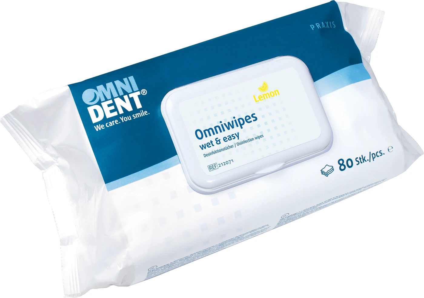 Omniwipes wet & easy Packung 80 Stück lemon, 20 x 30 cm