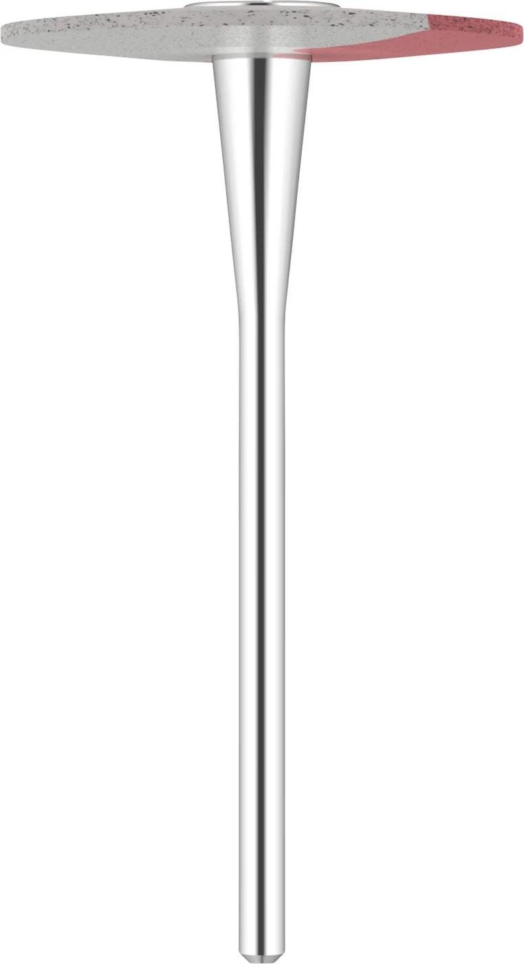 Omnipol für Zirkon/Keramik Stück Polierer rot/weiß medium, HP, Linse groß, Ø 26 x 2 mm