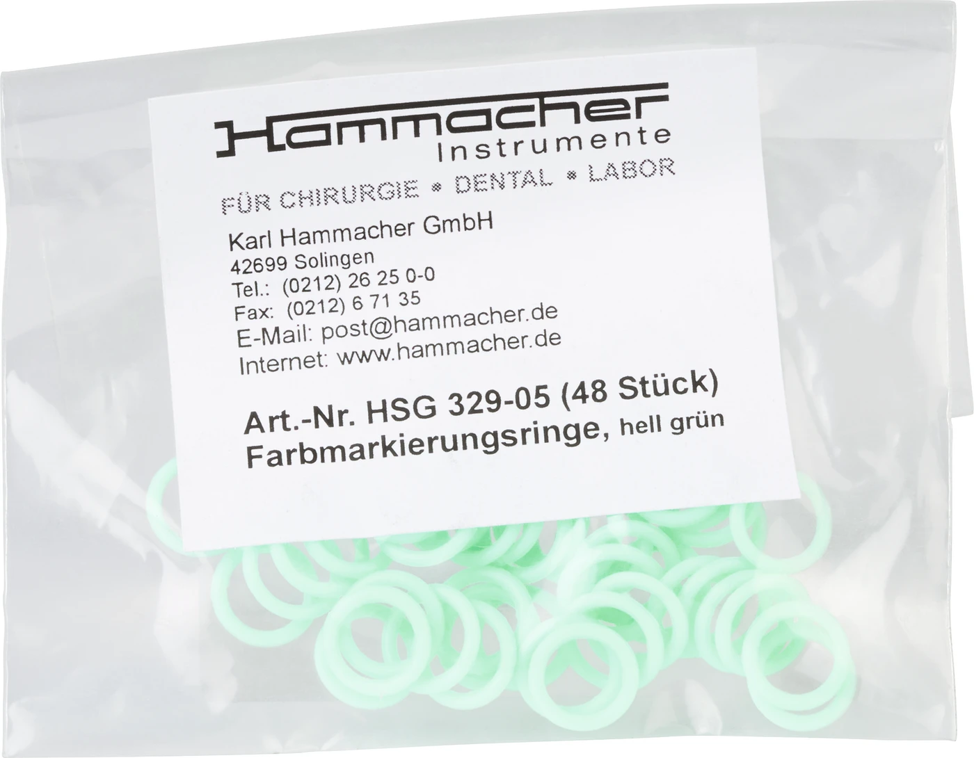 Farbringe Beutel 48 Stück hellgrün