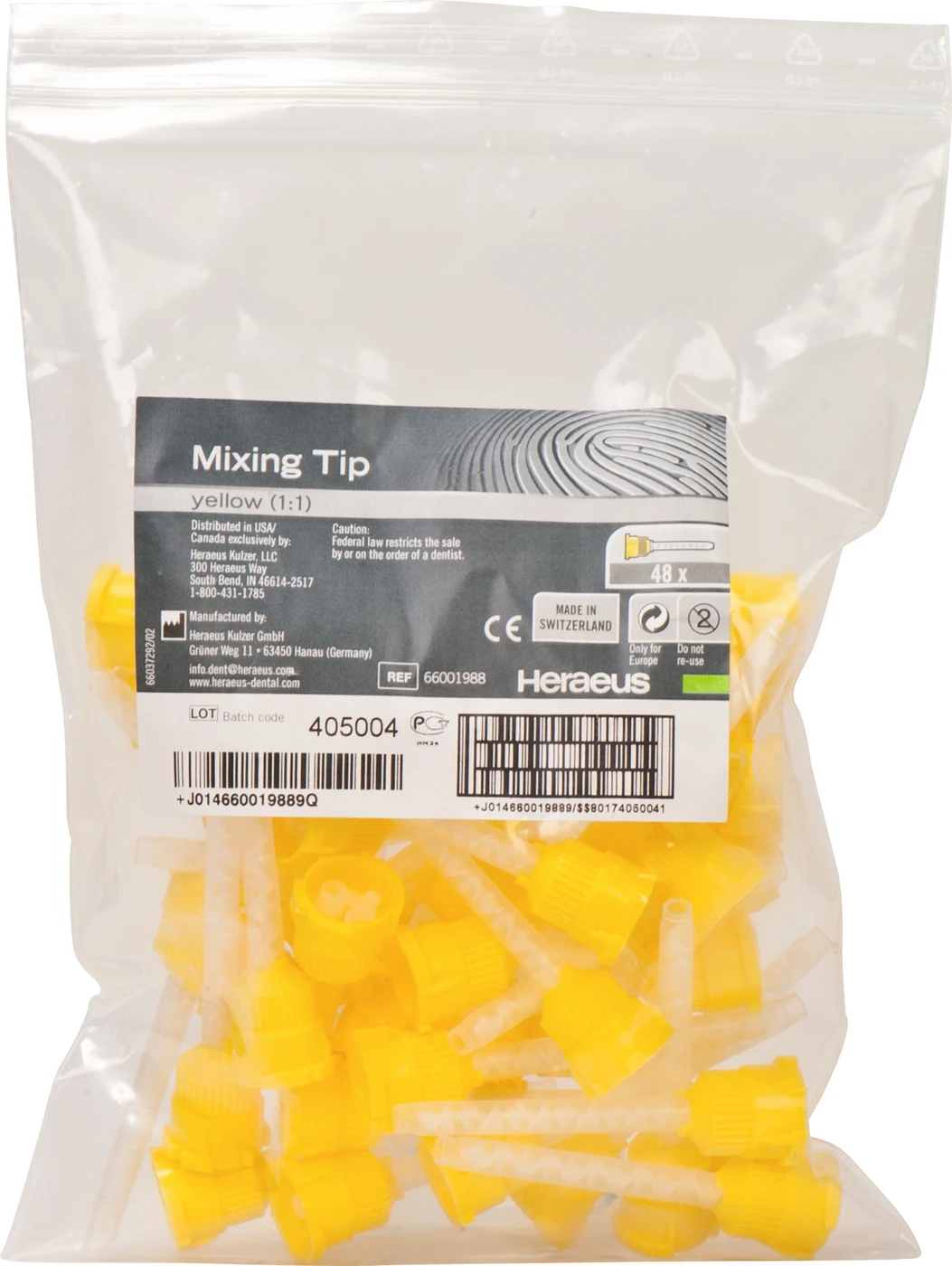 Mixing Tip gelb Packung 48 Stück gelb