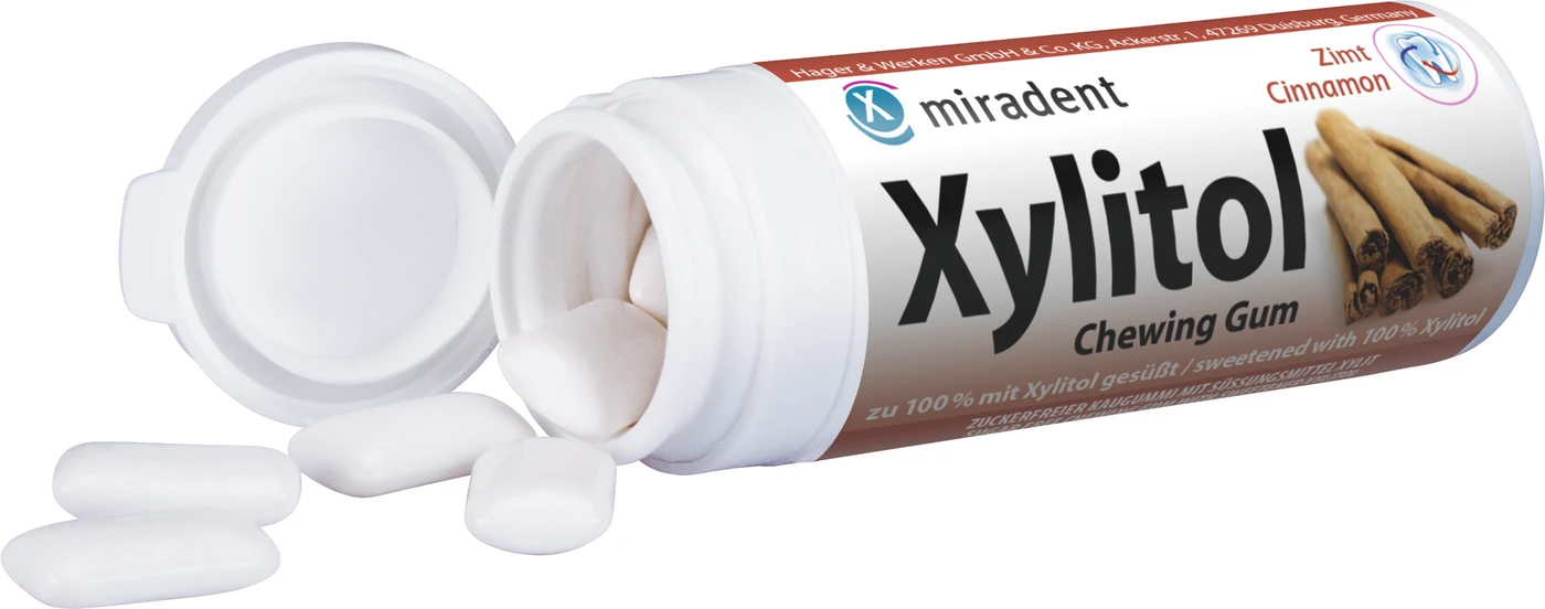 Xylitol Chewing Gum Dose 30 Stück Zimt Xylitol Chewing Gum Dose 30 Stück Zimt