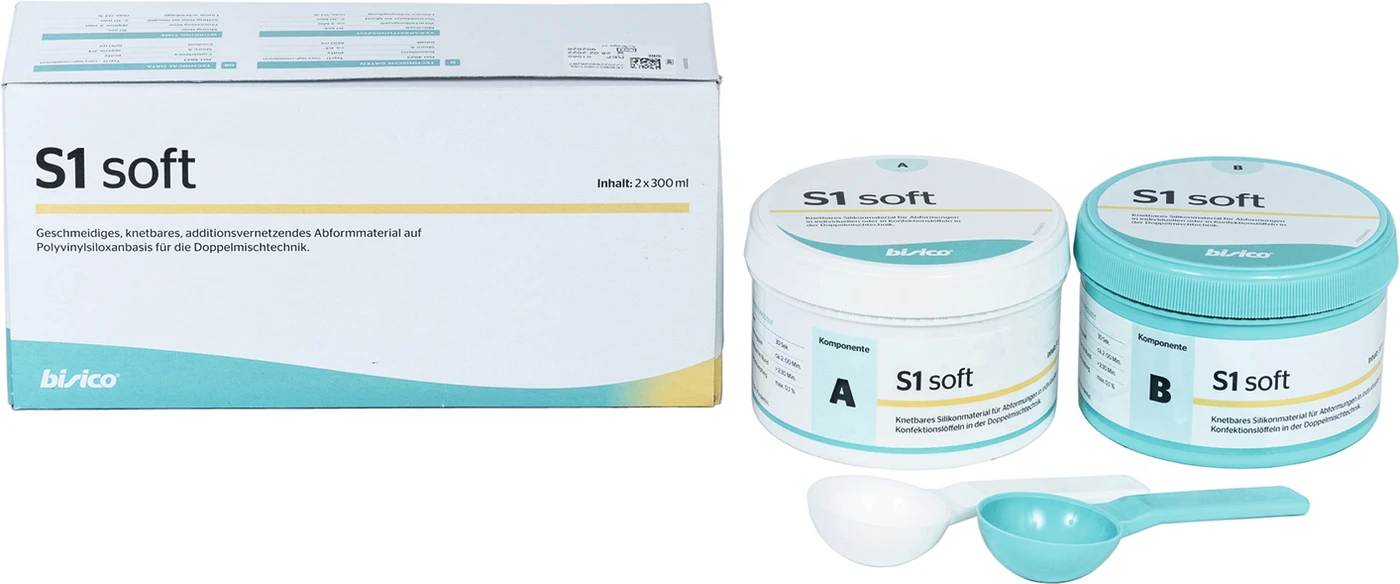 S1 soft Packung 300 ml Dose A, 300 ml Dose B, soft putty