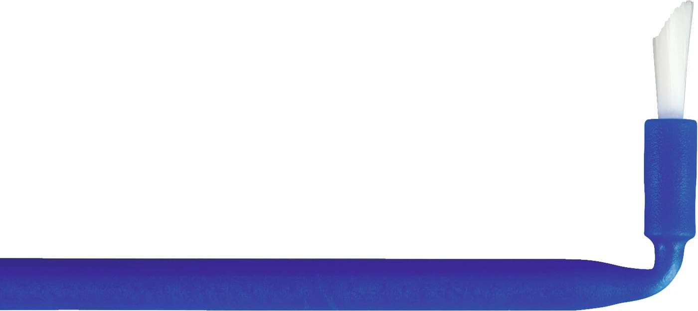 MIRABRUSH® Packung 100 Stück blau, 11 cm, flach