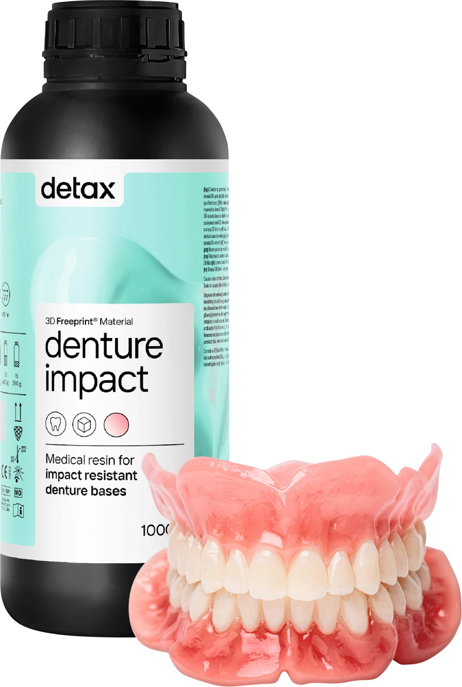 FREEPRINT® denture impact Flasche 1 kg Kunststoff 385 nm, pink FREEPRINT® denture impact Flasche 1 kg Kunststoff 385 nm, pink
