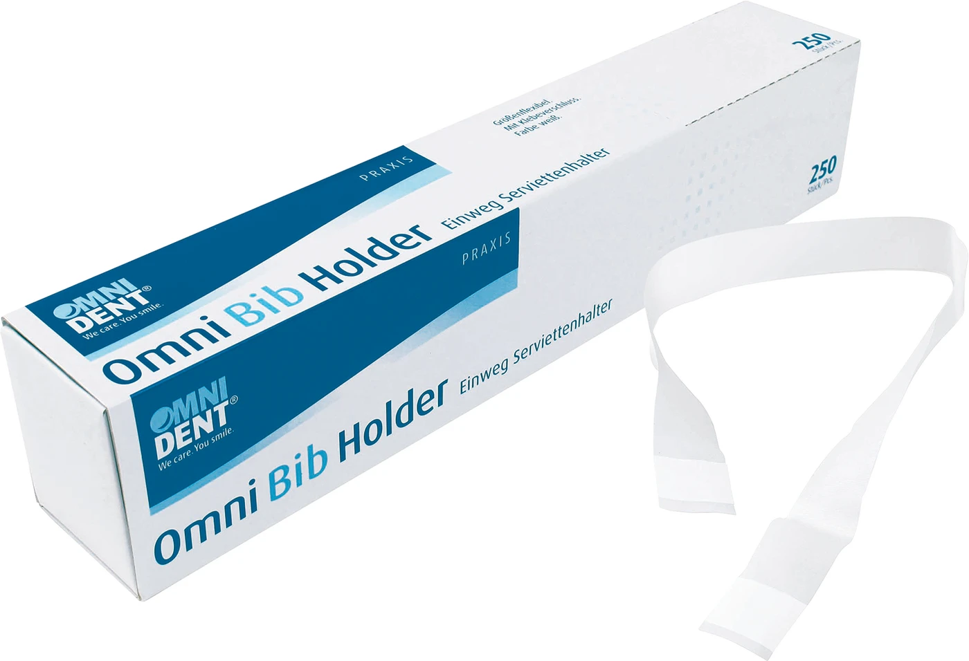 Omni Bib Holder Packung 250 Stück weiß