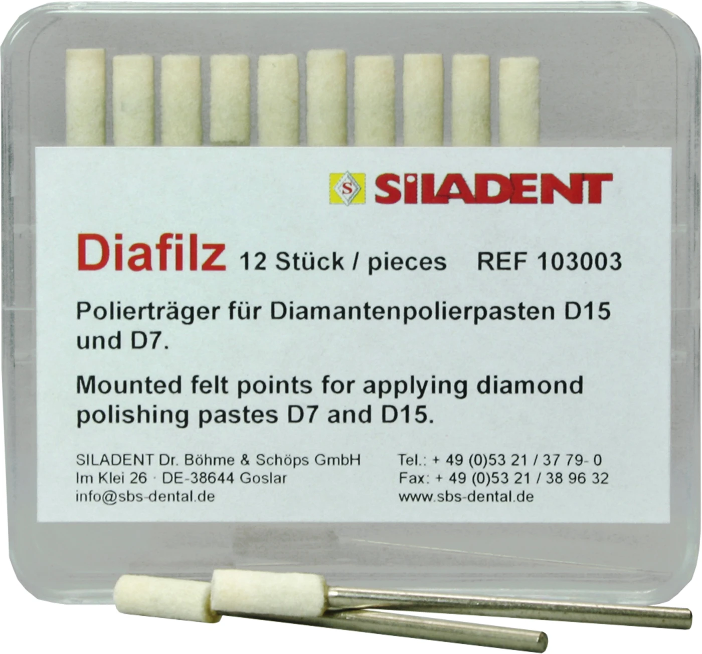 Diafilz Packung 12 Stück