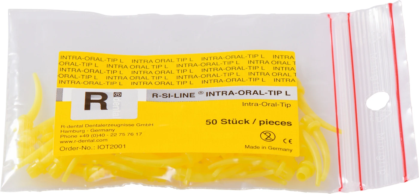 R-SI-LINE® INTRA-ORAL-TIP L Beutel 50 Stück L gelb, für Mischkanülen LN, MLN