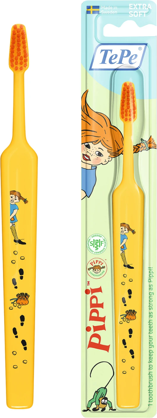 TePe Kids™ Pippi Langstrumpf Stück Zahnbürste Pippi, x-soft, ab 3 Jahren