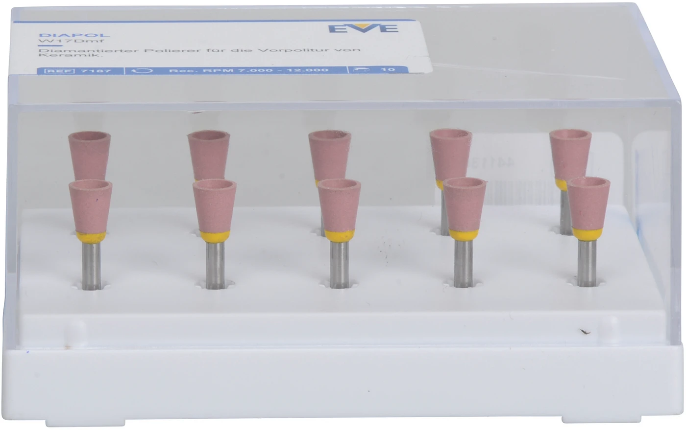 EVE DIAPOL® Packung 10 Stück rosa mittel, RA, Figur Kelch, 6 x 7,5 mm