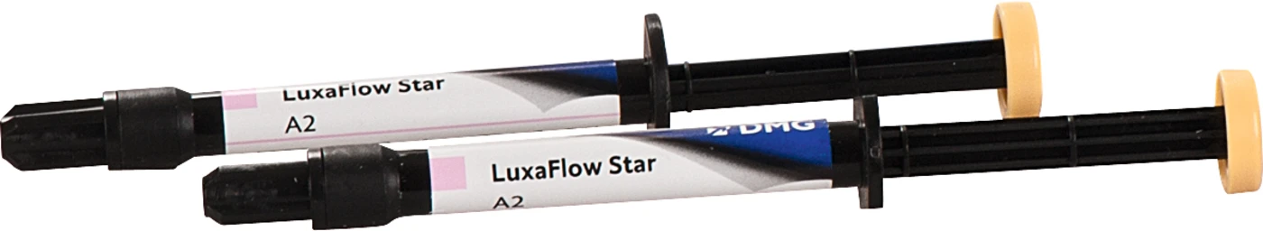 LuxaFlow Star Packung 2 x 1,5 g Spritze A2, 10 Luer-Lock Tips