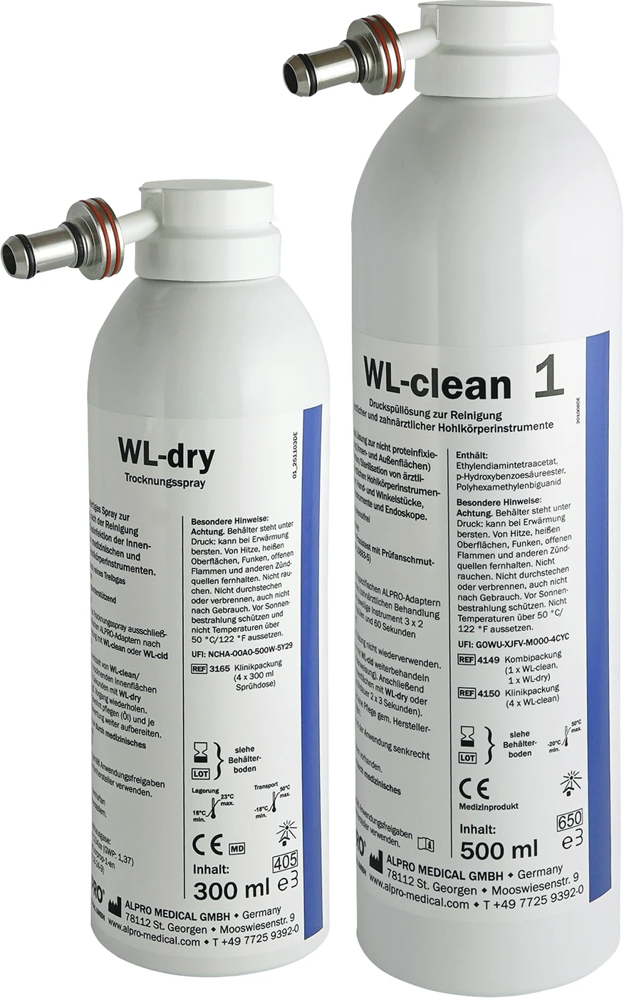 WL-clean Einführungsset 500 ml Sprühdose WL-clean, 300 ml Sprühdose WL-dry