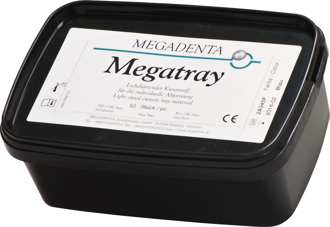 MEGATRAY Löffelplatten Packung 50 Stück OK, blau