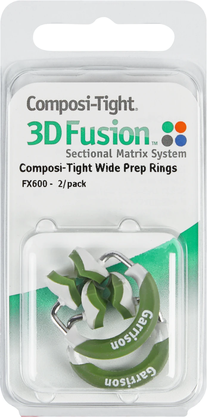 Separierringe Packung 2 x 3D Fusion Ringe grün, für breite Kavitäten