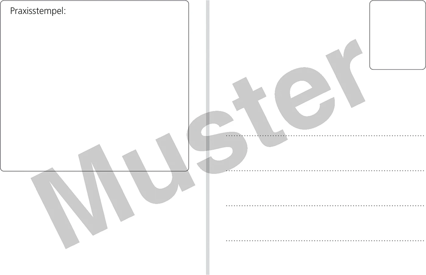 Postkarte  Packung 100 Stück "Vereinbarung Kontrolltermin"