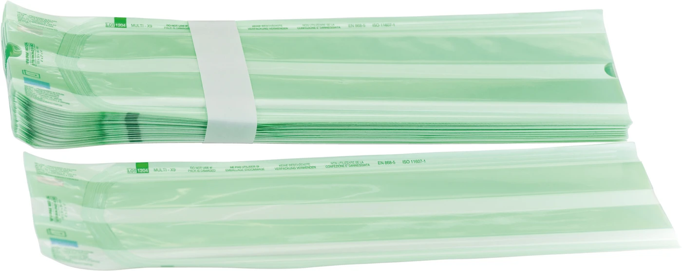 Beutel mit Seitenfalte Typ B Packung 10 x 50 Stück B 30-3P, 100 x 50 x 360 mm