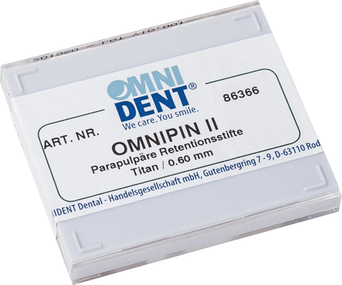 OMNIPIN II Starter Kit 25 montierte Stifte klein, rot/Titan, .021"/0,6 mm, 1 Bohrer, 1 Handgriff