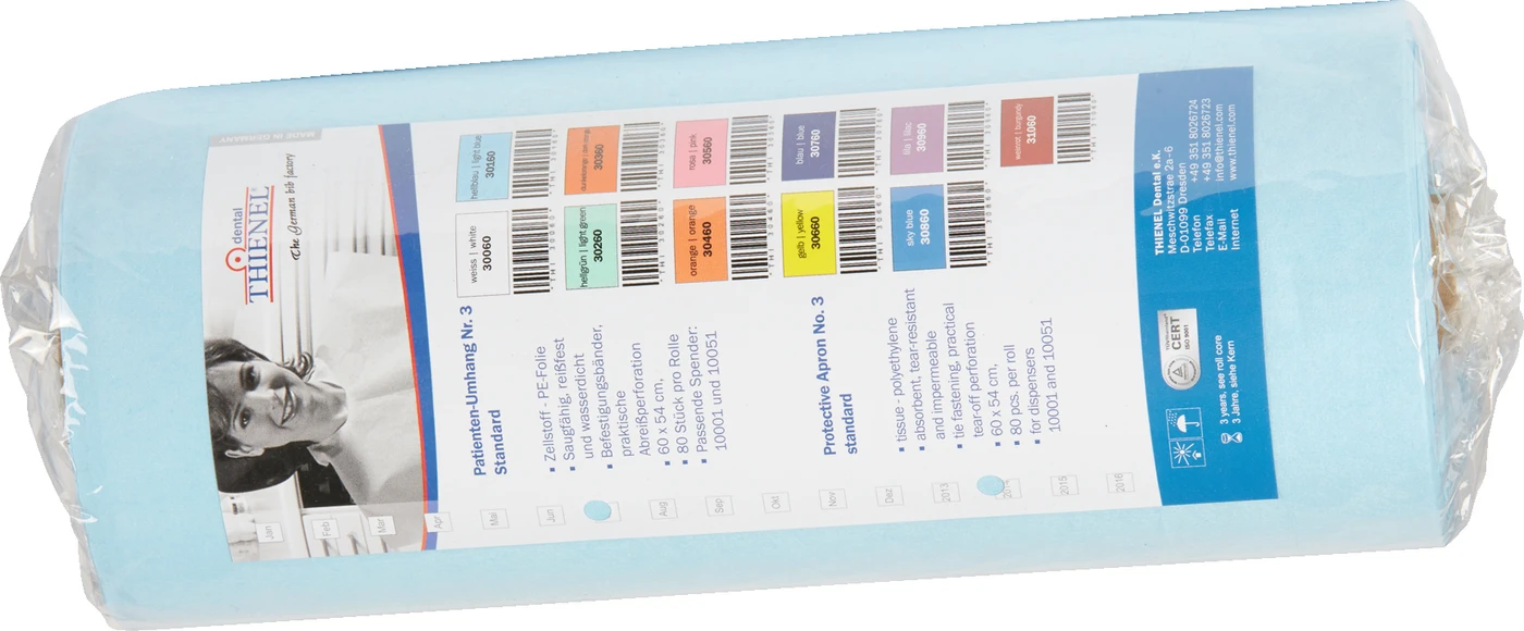 Patientenumhang Nr. 3 Rolle 80 Stück hellblau, 60 x 54 cm