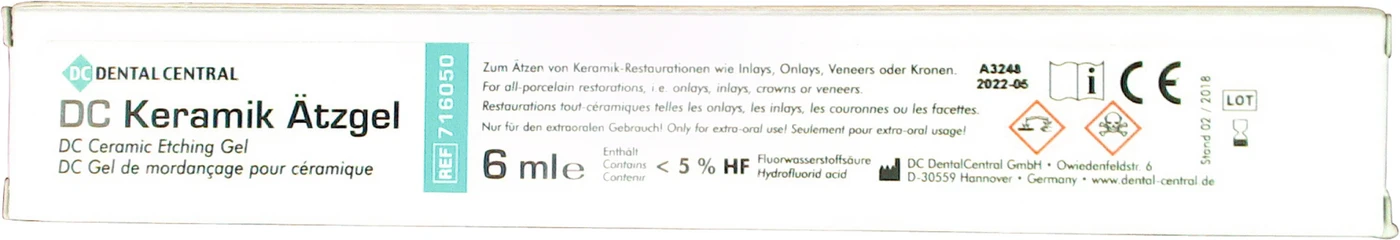 DC Keramik-Ätzgel Packung 6 ml Flasche