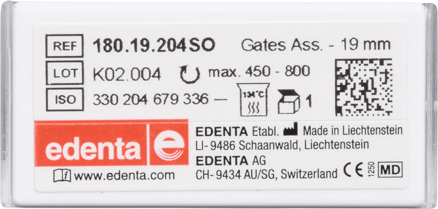 Gates 180 Sortiment 6 Gates 19 mm (ISO 050, 070, 090, 110, 130, 150), RA