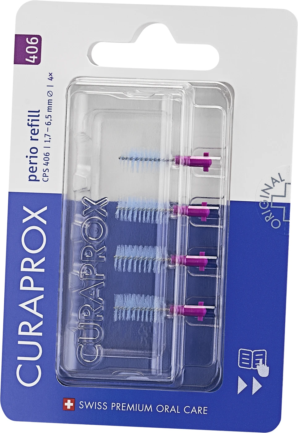 CURAPROX CPS perio Nachfüllpackung 4 Stück 406 pink, Ø 1,7-6,5 mm CURAPROX CPS perio Nachfüllpackung 4 Stück 406 pink, Ø 1,7-6,5 mm